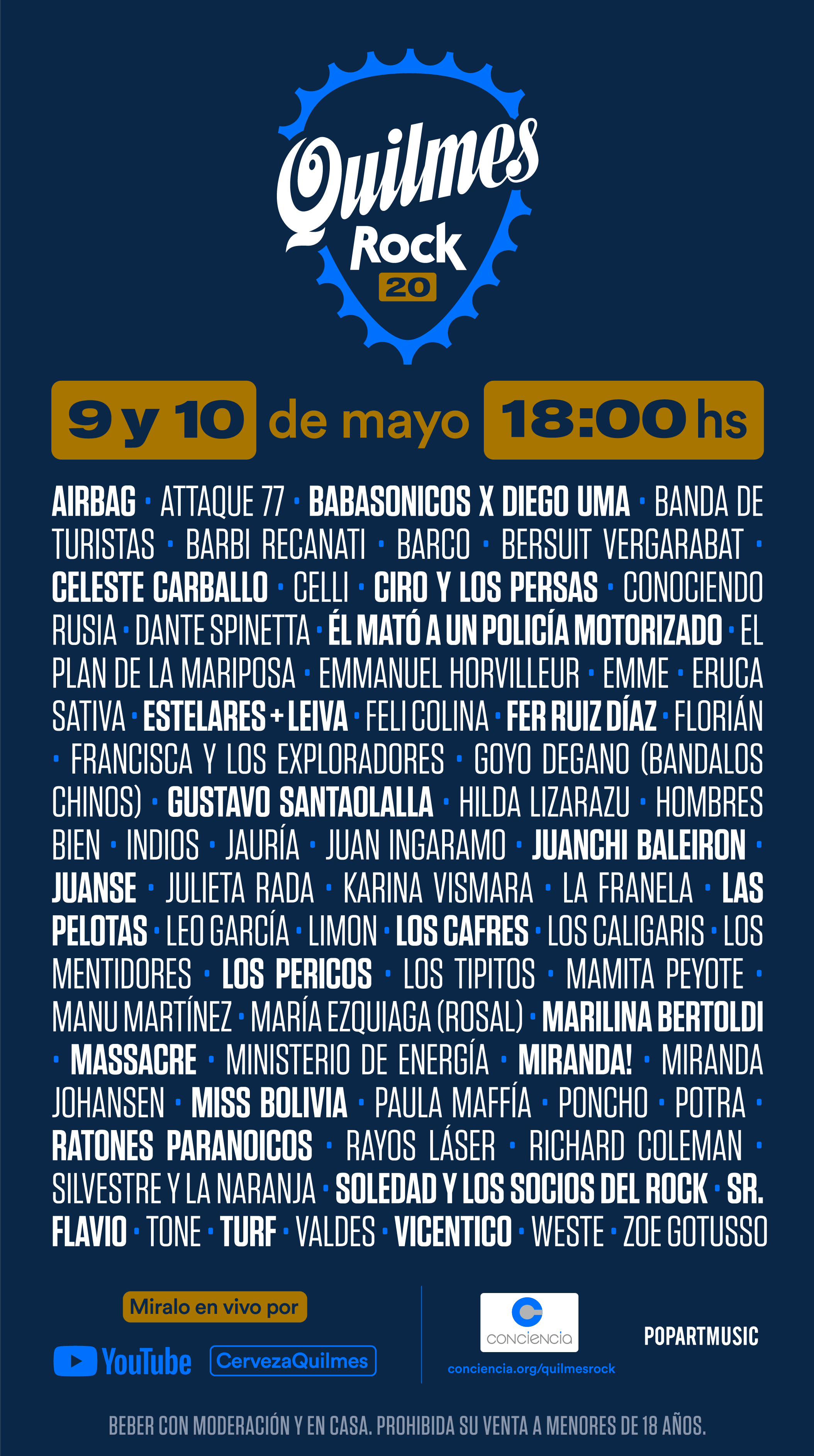 Quilmes Rock solidario y vía streaming - Revista Mercado