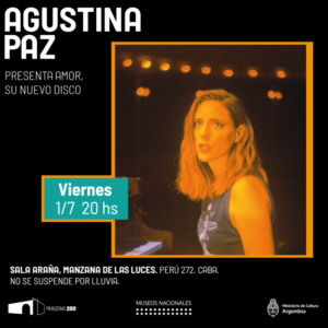 Agustina Paz presenta en vivo su nuevo LP